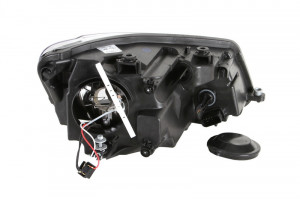 Far stanga (H4, electric, cu motoras, fundal negru) VW CADDY 2010-2015 - Img 2