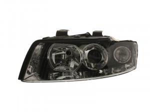 Far stanga potrivit AUDI A4 dupa 2006 - (D1S/H7, reglaj electric, fundal negru)
