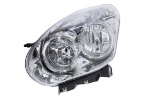 Far stanga potrivit FIAT DOBLO OPEL COMBO, COMBO / TOUR - (H1/H7, reglaj electric, cu motoras, fundal cromat)