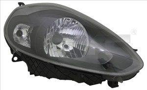 Far stanga potrivit FIAT PUNTO 2009-2018 - (H4, electric, cu motoras, fundal negru)