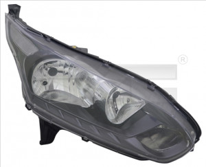 Far stanga potrivit FORD TRANSIT / TOURNEO CONNECT dupa 2013 - (H15/H7, reglaj electric, fundal cromat, fundal transparent)