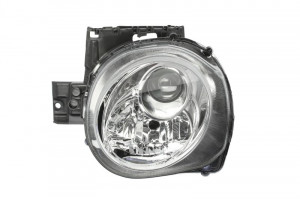 Far stanga potrivit NISSAN JUKE dupa 2014 - (H11/HB3, electric, fundal cromat, fundal transparent)