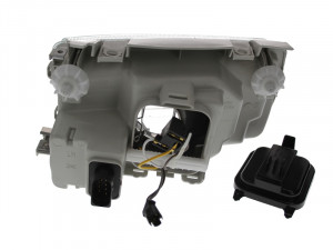 Far stanga potrivit VW POLO - (H4, electric, cu motoras, fundal negru) - Img 2