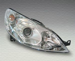 Far Stanga (xenon, D2S/H7/PY21W/W5W, automat, cu motor, bec) potrivit PEUGEOT 407 05.04-12.10 - Img 3