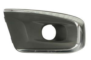 Grila bara fata dreapta potrivit Peugeot 3008 I 2013-2016 - plastic, negru /crom