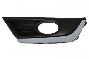 Grila bara fata stanga cu dunga crom, cu locas lampa ceata, plastic, negru potrivit HONDA CR-V V 12.16-06.23 - Img 1