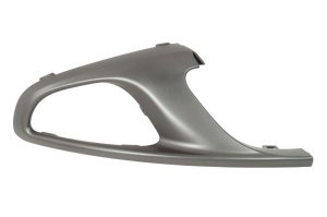 Grila bara fata stanga potrivit Jeep CHEROKEE KL 2013-2018 - plastic, gri inchis, cu gauri pentru lampa de ceata, Acoperire bara, cu gauri pentru proiector de ceata