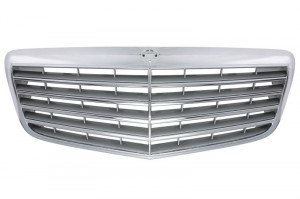 Grila fata potrivit MERCEDES Clasa E 2006-2010 - ELEGANCE, completa, crom/argintiu