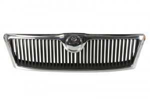 Grila fata potrivit SKODA OCTAVIA 2004-2008 - negru/crom
