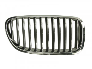 Grila radiator Dreapta potrivit BMW 5 (F10), 5 (F11) 2.0-4.4 2009-2017 - (crom/negru)