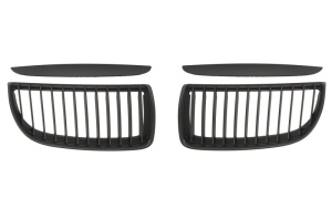 Grila radiator Dreapta/Stanga Fata potrivit BMW 3 (E90), 3 (E91) 1.6-4.0 2004-2012 2004-2008 - (cu lamele, negru)