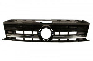 Grila radiator Mijloc cu locas emblema; cu ornamente cromate, negru potrivit VW AMAROK 3.0D dupa 2017
