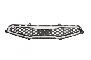 Grila radiator potrivit KIA PICANTO I, PICANTO II 1.0-1.2 2004-2017 pana in 2015 - (5 usi, crom/negru)