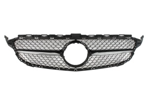 Grila radiator potrivit MERCEDES C-KLASA W205 2018-2021 - (crom/negru)