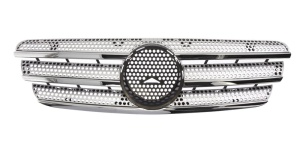 Grila radiator potrivit MERCEDES M (W163) 2.3-5.4 1998-2005 pana in 2005 - (argintiu/crom)