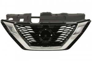 Grila radiator potrivit NISSAN QASHQAI II J11 2017-2020 - (cu dunga crom, negru)