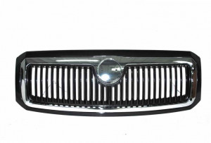 Grila radiator potrivit SKODA FABIA I, FABIA I PRAKTIK 1.2-2.0 1999-2008 pana in 2007 - (complet, crom/negru)