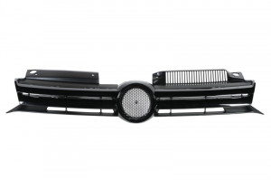 Grila radiator potrivit VW GOLF 6 1.2-Electric 2008-2016 pana in 2012 - (deschis, negru lucios, TÜV)