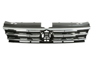 Grila radiator potrivit VW TIGUAN 1.4-2.0D dupa 2007 - (3 buc.; garnituri cromate, negru lucios)