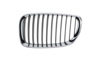 Grila radiator Stanga potrivit BMW 1 (E81), 1 (E82), 1 (E87), 1 (E88) 1.6-3.0 2004-2013 pana in 2013 - (crom/negru)