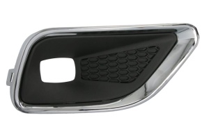 Grila ventilatie bara fata dreapta potrivit JEEP CHEROKEE KL dupa 2018 - (cu orificii lampa ceata, plastic, negru/crom)