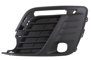 Grila ventilatie bara fata stanga potrivit PEUGEOT TRAVELLER dupa 2016 - (cu orificii lampa ceata, plastic, negru)