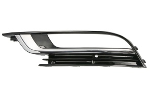Grila ventilatie bara fata stanga potrivit VW CC 2011-2016 - (cu orificii lampa ceata, negru lucios, R-LINE)