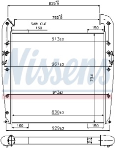 Intercooler (cabina inalta) potrivit SCANIA 4 DC11.01-DT12.08 05.95-04.08 - Img 3