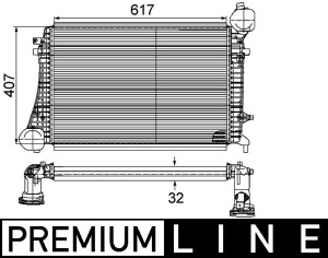 Intercooler potrivit AUDI A3; SEAT ALTEA, ALTEA XL, LEON, TOLEDO III; SKODA OCTAVIA II, SUPERB II; VW CADDY III, CADDY III/MINIVAN, EOS, GOLF PLUS V, GOLF V, JETTA III 1.9D/2.0D 05.03-03.13 - Img 1