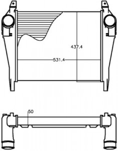 Intercooler potrivit IVECO EUROCARGO I-III, EUROCARGO IV, EUROCARGO V, MAGIRUS F4AE0681A-F4GFE601A 09.00- - Img 3