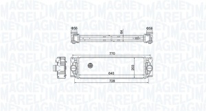 Intercooler potrivit MERCEDES SPRINTER 3,5-T (B906), SPRINTER 3,5-T (B907), SPRINTER 3,5-T (B907, B910), SPRINTER 3-T (B906), SPRINTER 3-T (B907), SPRINTER 3-T (B910 2.0D/2.2D/3.0D 06.06-12.21 - Img 1