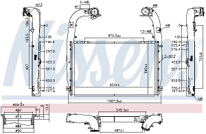 Intercooler potrivit SCANIA G I, P I, R I DC13.05-DC13.147 04.04-05.19 - Img 3