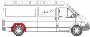Kit reparatie aripa dreapta spate model lung potrivit FORD TRANSIT IV FL, TRANSIT IV FL II 1991-2000 - Img 2