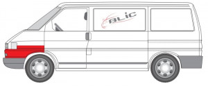 Kit reparatie aripa fata stanga (fata) potrivit VW TRANSPORTER T4 09.95-04.03 - Img 2