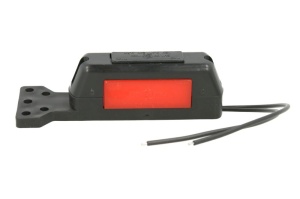 Lumina clarificare dreapta, rosu/alb, LED, inaltime 105mm; latime 28mm; adancime 34mm, în relief, lungime cablu 210mm, cu cuier, 12/24V (drept în relief) - Img 2