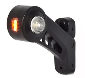 Lumina delimitare dreapta, portocaliu/rosu/alb, LED lungime cablu 280mm, pe brațul mediu-lung, 12/24V - Img 2