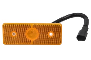 Lumina delimitare stanga/dreapta, forma: dreptunghiular, portocaliu, LED, inaltime 45mm; latime 120mm 24V potrivit MAN - Img 1