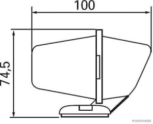 Lumina delimitare stanga/dreapta, rosu, R5W, inaltime 74,5mm; latime 65mm; adancime 65/100mm, 12/24V - Img 4