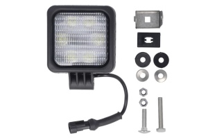 Lumina lucru (LED, 12/24V, 24W, 1500lm, numar elemente LED: 6, lungime: 100mm, inaltime: 100mm, adancime: 76mm, lungime cablu: 0,25m, cu conector SuperSeal; lumina dispersata) - Img 1