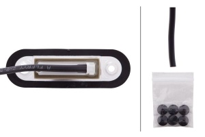 Lumina numar inmatriculare (LED, 12/24V, culoare: negru, culoare sticla: transparent, 26x79mm, lungime cablu: 2500mm) - Img 3