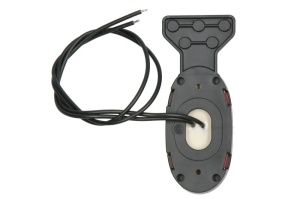 Lumini clarificare stanga/dreapta, forma: oval, rosu/alb, LED, inaltime 75mm; latime 39,5mm; adancime 31mm, în relief, lungime cablu 380mm, cu cuier, 12/24V (IP6K9K) - Img 2
