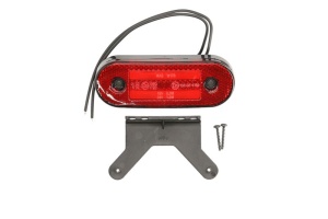 Lumini clarificare stanga/dreapta, rosu, LED, inaltime 41mm; latime 115mm; adancime 20mm, în relief, lungime cablu 220mm, cu cuier, 12/24V - Img 1
