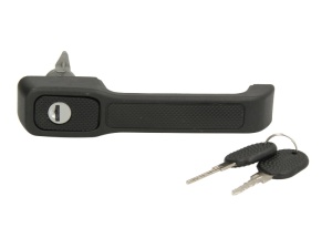 Maner usa Fata Dreapta (cu cheie, extern, cu incuietoare, negru) potrivit FIAT UNO 0.9-1.9D 01.83-06.06 - Img 1