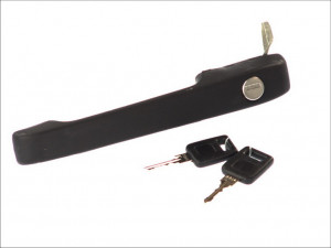 Maner usa Fata Dreapta (cu cheie, extern, cu incuietoare, negru) potrivit SEAT IBIZA I 0.9-1.7D 06.84-12.93 - Img 1