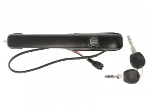 Maner usa Fata Stanga cu cheie, exterior, fara inchidere centralizata, cu cheie, cu incuietoare, cu cablu/cabluri, negru potrivit VW PASSAT B3/B4 1.6-2.9 1988-1997 - Img 1
