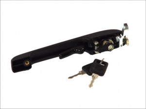 Maner usa Fata Stanga (cu cheie, extern, cu incuietoare, negru) potrivit SEAT IBIZA I 0.9-1.7D 06.84-12.93 - Img 2