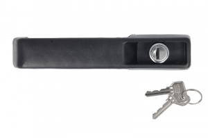 Maner usa fata Stanga exterior, cu incuietoare, negru potrivit IVECO DAILY I 2.4D/2.5D 01.78-12.89 - Img 1