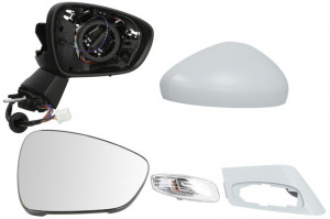 Oglinda laterala Dreapta (electric Da, convexa, incalzita, crom, captuseala, pliabil electric, cu senzor de temperatura) potrivit DS DS 4; CITROEN C4, C4 II, DS4 - Img 2