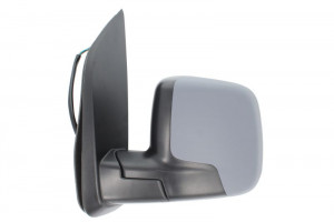 Oglinda stanga potrivit CITROEN NEMO; FIAT FIORINO; PEUGEOT BIPPER 2007-2016 - electrica incalzita, crom, grunduita - Img 2