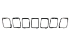 Ornament grila potrivit JEEP COMPASS II 2016-2022 - (set; crom)